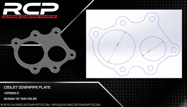 Opel Calibra Turbo C20LET Downpipe flange racing custom parts billet cnc
