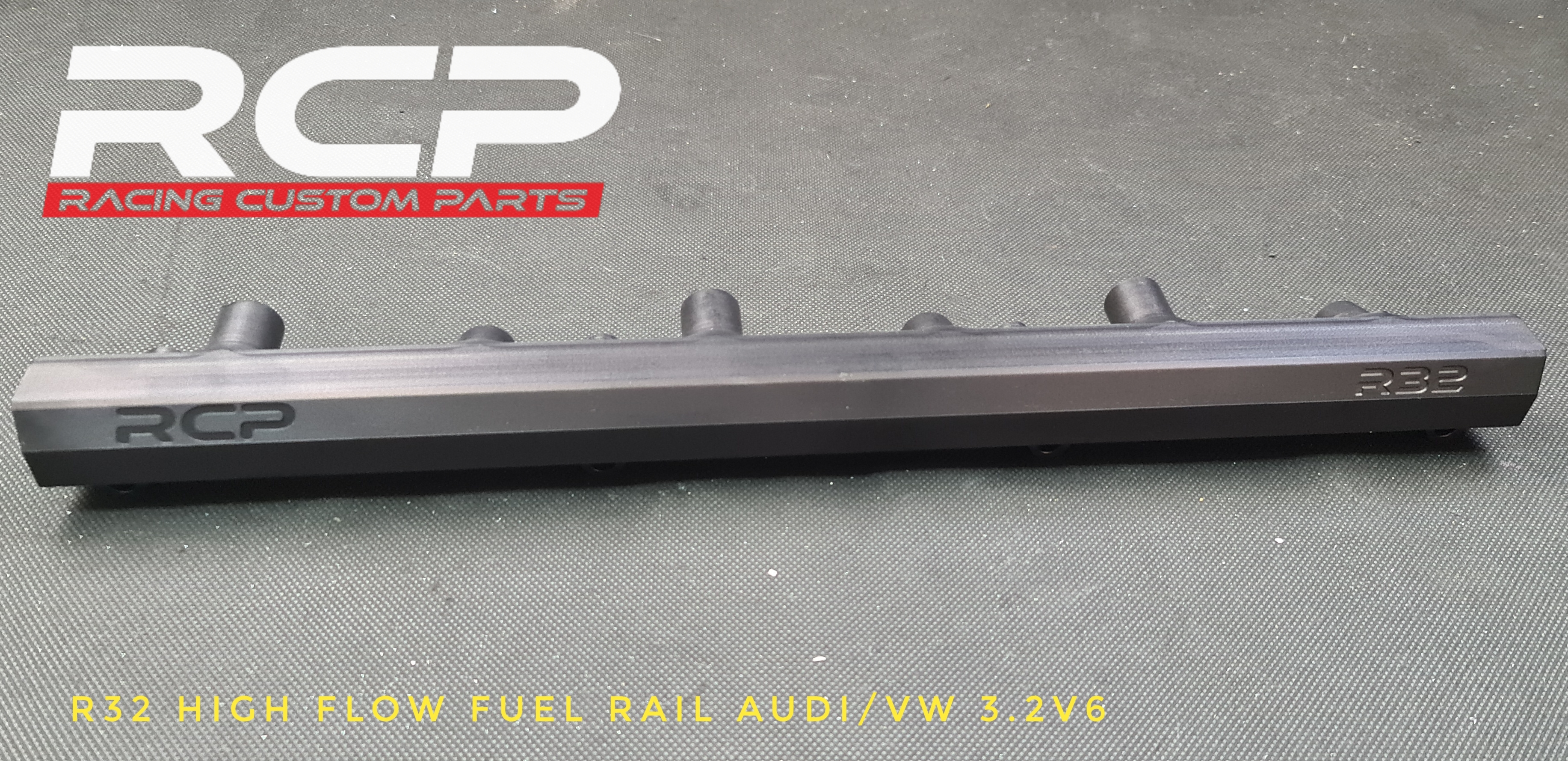 r32 high flow fuel rail 3.2v6 intake manifold, turbo more power rcp billet cnc racing custom parts