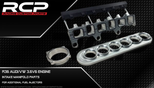 r36 intake manifold parts billet cnc trubo passat r36 3.6v6 vw audi rcp racing custom parts, intake