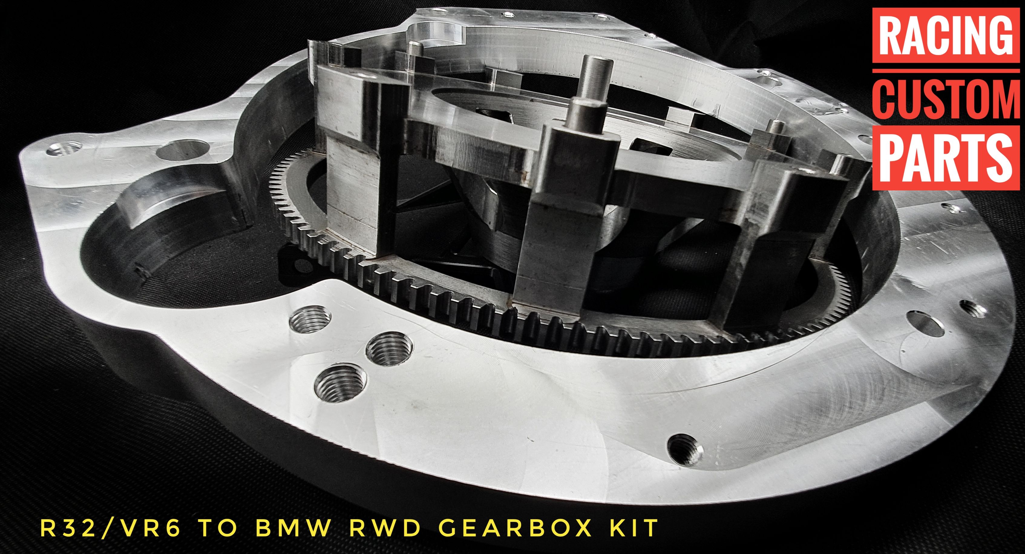 r32 vr6 bmw rwd gearbox conversion kit billet cnc racing custom parts