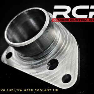 r32 3.2 v6 audi vw head coolant adapter tip turbo tuning rcp racing custom parts billet cnc