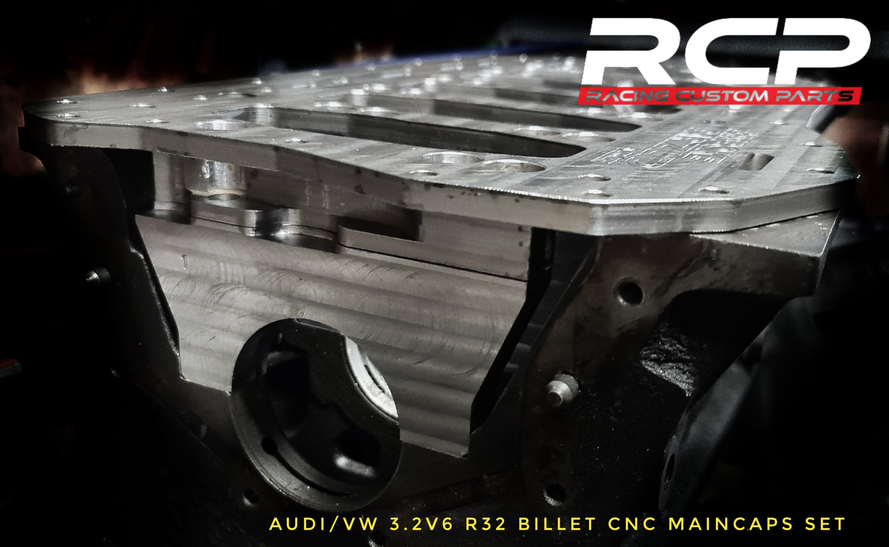 r36 r32 vr6 girdle plate griddle plate maincaps billet cnc machined turbo audi vw 1000hp rcp racing custom parts performance block girdle