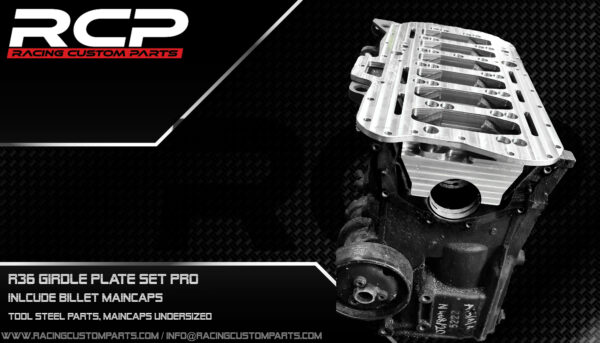 r36 girdle plate maincaps set racing custom parts rcp turbo cnc maincaps 1000hp audi vw