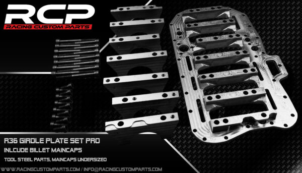 r36 girdle plate maincaps set racing custom parts rcp turbo cnc maincaps 1000hp audi vw