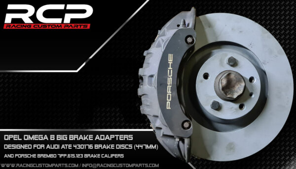 opel vauxhall holden omega v6 big brake adapters adaptors kit porsche calipers racing custom parts rcp