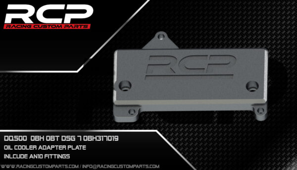 rcp racing custom parts dq500 obh obt dsg7 obh317019 oil cooler adapter plate