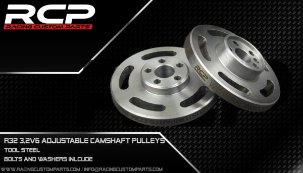 r32 adjustable cam pulleys gears camshaft timing high rpm 3,2v6 audi vw turbo vr6 rcp racing custom parts