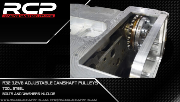 r32 adjustable cam pulleys gears camshaft timing high rpm 3,2v6 audi vw turbo vr6 rcp racing custom parts