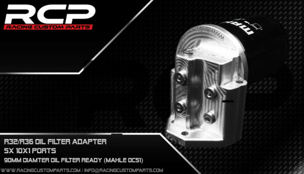 r32 oil filter adapter adaptor 90mm oil filter high flow filter rcp racing custom parts r32 turbo 1000hp oil sensor assembly r36 turbo