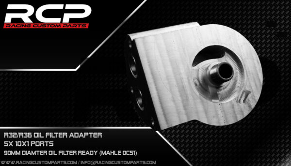 r32 oil filter adapter adaptor 90mm oil filter high flow filter rcp racing custom parts r32 turbo 1000hp oil sensor assembly r36 turbo