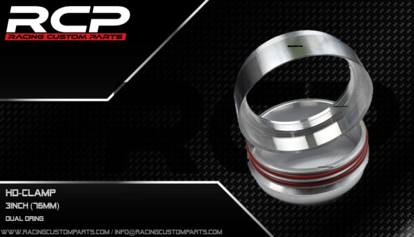 hd-clamp hdclamp hd clamp 3inch 3 inch 76m intake turbo boost high pressure high boost double oring r32 r36 vr6 rcp racing custom parts billet cnc