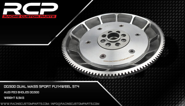 Audi RS3 2,5 tfsi cepa 8holes dq500 dual mass sport flywheel rcp racing custom parts dragracing fast audi vw turbo dsg gearbox