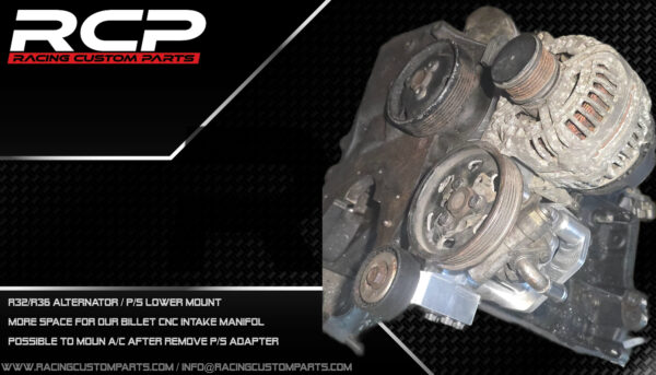 R32 / VR6 Alternator A/C lower mount r32 vr6 r32 alternator vr6 alternator r32 a/c mount vr6 a/c mount r32 alternator mount vr6 alternator mount rcp racing custom parts billet cnc vr6 turbo r32 turbo r30 turbo1000hp