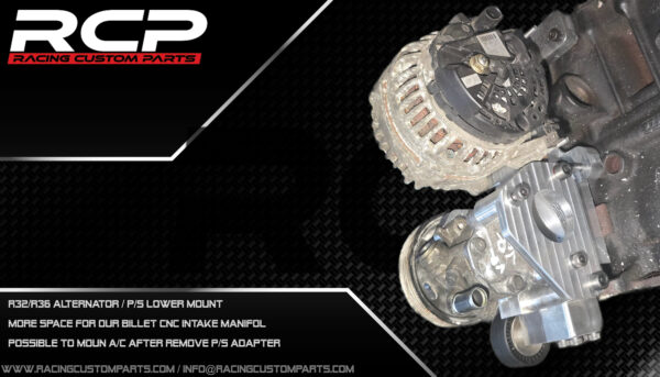 R32 / VR6 Alternator A/C lower mount r32 vr6 r32 alternator vr6 alternator r32 a/c mount vr6 a/c mount r32 alternator mount vr6 alternator mount rcp racing custom parts billet cnc vr6 turbo r32 turbo r30 turbo1000hp