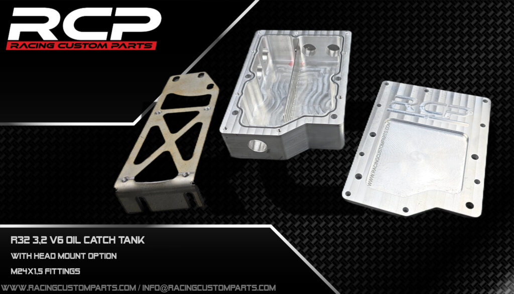 r30 turbo r32 r32 turbo r32 catchtank r30 turbo rcp racing custom parts catch tank head mounted catch tank 2.8vr6 vr6, vr624v billet cnc 1000hp