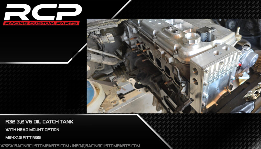 r30 turbo r32 r32 turbo r32 catchtank r30 turbo rcp racing custom parts catch tank head mounted catch tank 2.8vr6 vr6, vr624v billet cnc 1000hp