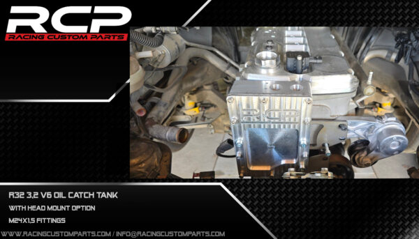 r30 turbo r32 r32 turbo r32 catchtank r30 turbo rcp racing custom parts catch tank head mounted catch tank 2.8vr6 vr6, vr624v billet cnc 1000hp