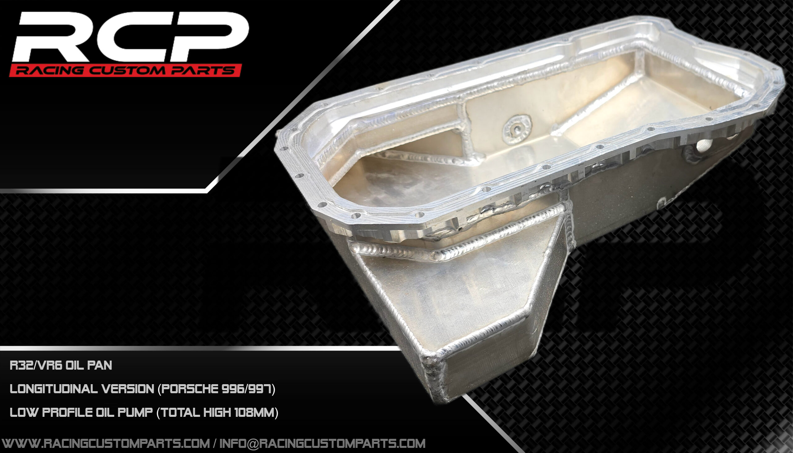 R32 3.2 V6 Audi/VW billet cnc oil pan kit r32 vr6 oil pan oilpan longitudinal turbo oilpan kit oil pan set r32 porsche 911 vr6 longitudinal rcp racing custom parts r30turbo r32turbo vr6turbo weld it yourself