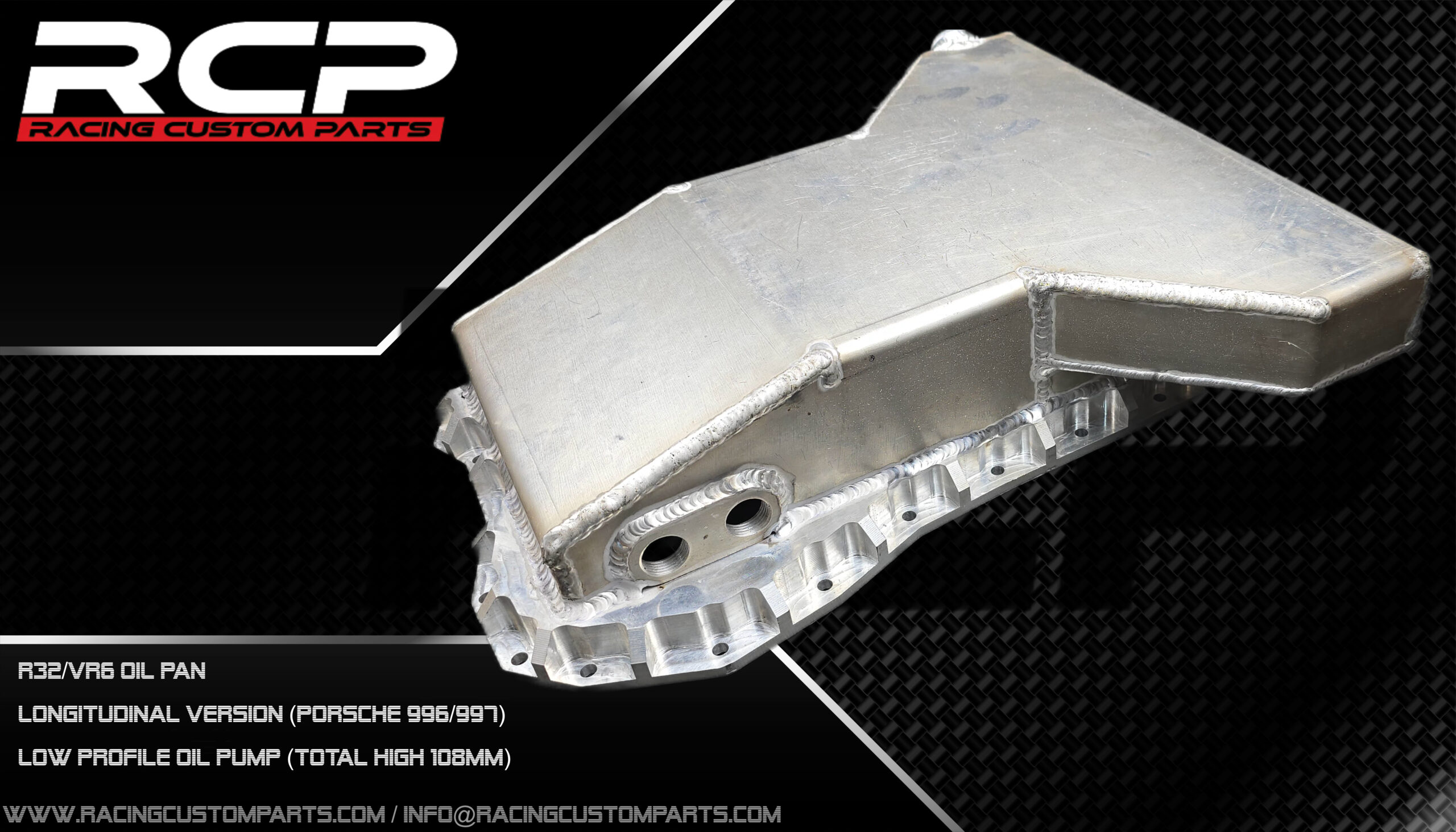 R32 3.2 V6 Audi/VW billet cnc oil pan kit r32 vr6 oil pan oilpan longitudinal turbo oilpan kit oil pan set r32 porsche 911 vr6 longitudinal rcp racing custom parts r30turbo r32turbo vr6turbo weld it yourself