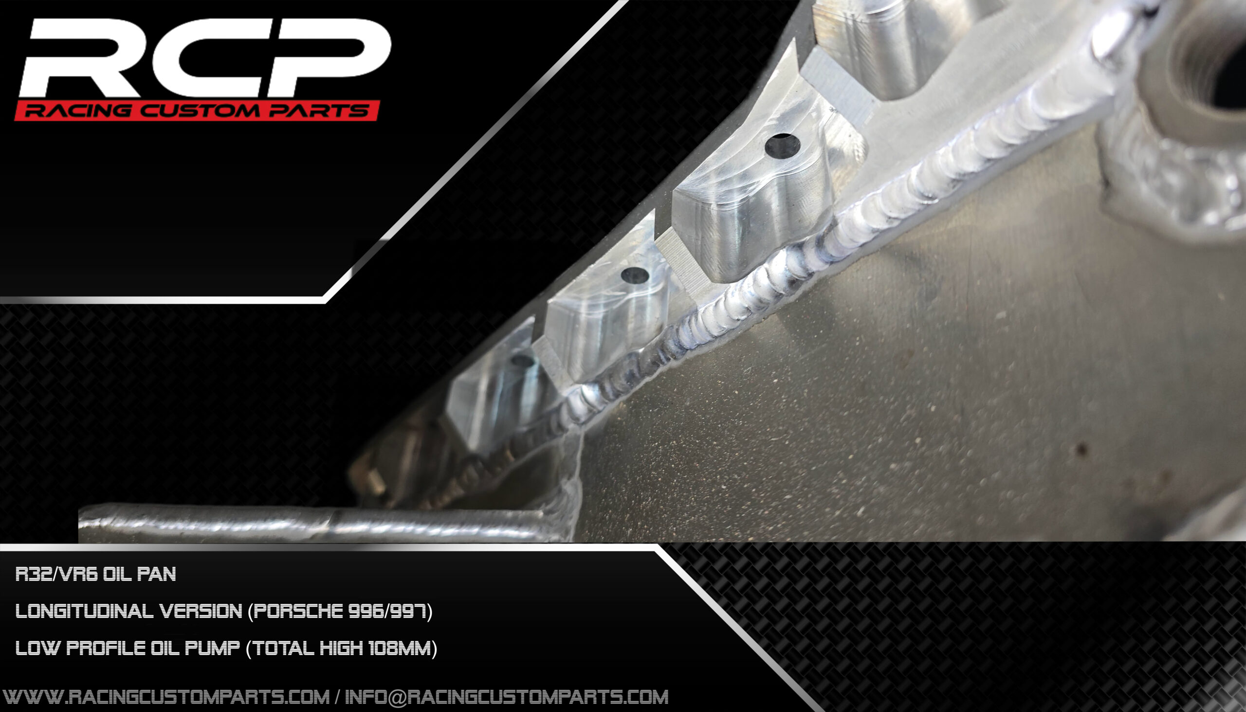 R32 3.2 V6 Audi/VW billet cnc oil pan kit r32 vr6 oil pan oilpan longitudinal turbo oilpan kit oil pan set r32 porsche 911 vr6 longitudinal rcp racing custom parts r30turbo r32turbo vr6turbo weld it yourself