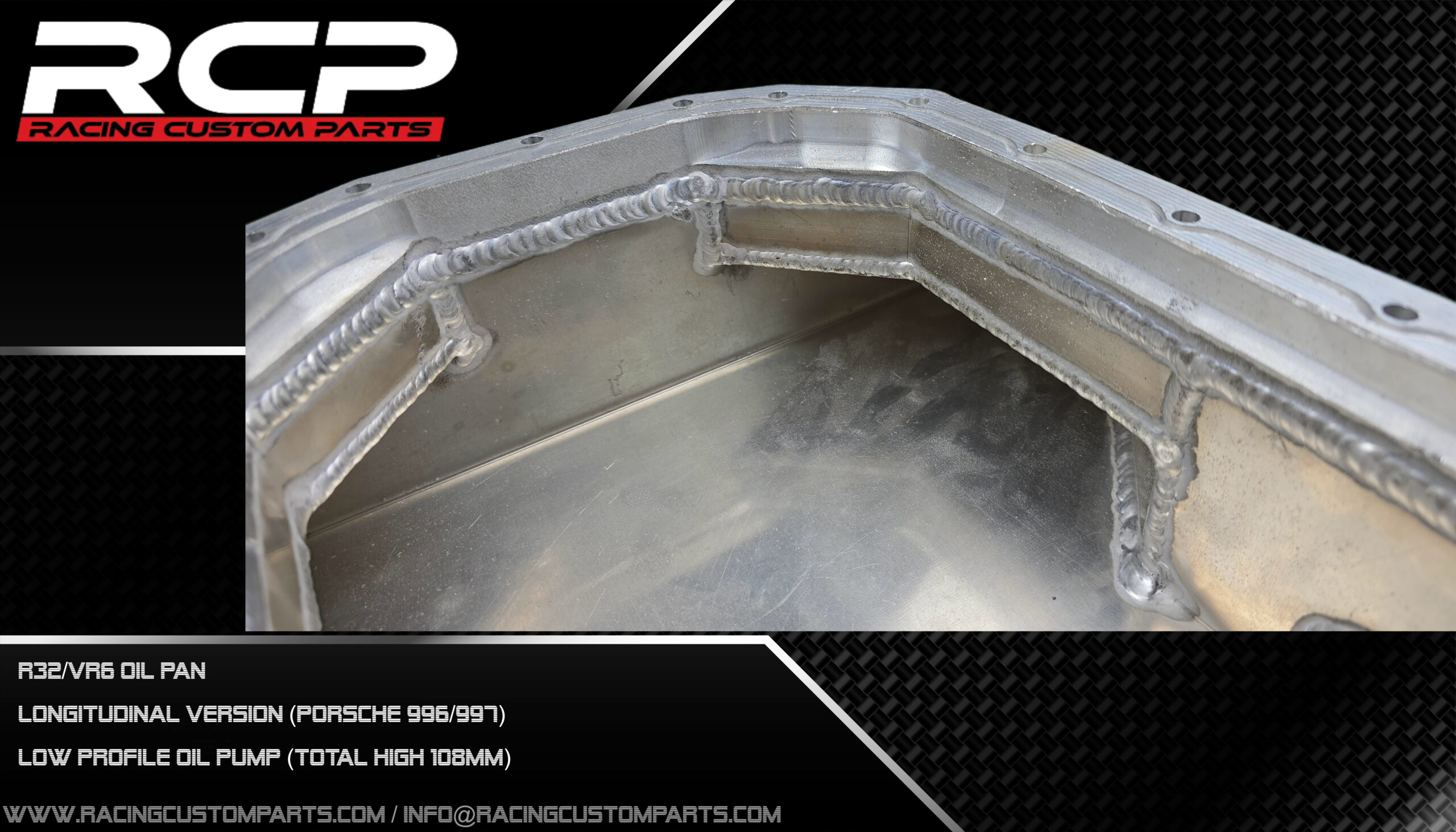 R32 3.2 V6 Audi/VW billet cnc oil pan kit r32 vr6 oil pan oilpan longitudinal turbo oilpan kit oil pan set r32 porsche 911 vr6 longitudinal rcp racing custom parts r30turbo r32turbo vr6turbo weld it yourself