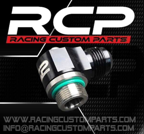 an12, m24x1.5, adapter, hose fitting, an12 fitting, M24 fitting, m24x1.5fitting, AN12 JIC Flare, rcp, racing custom parts, swivel banjo rocker cover breather fittings breathe