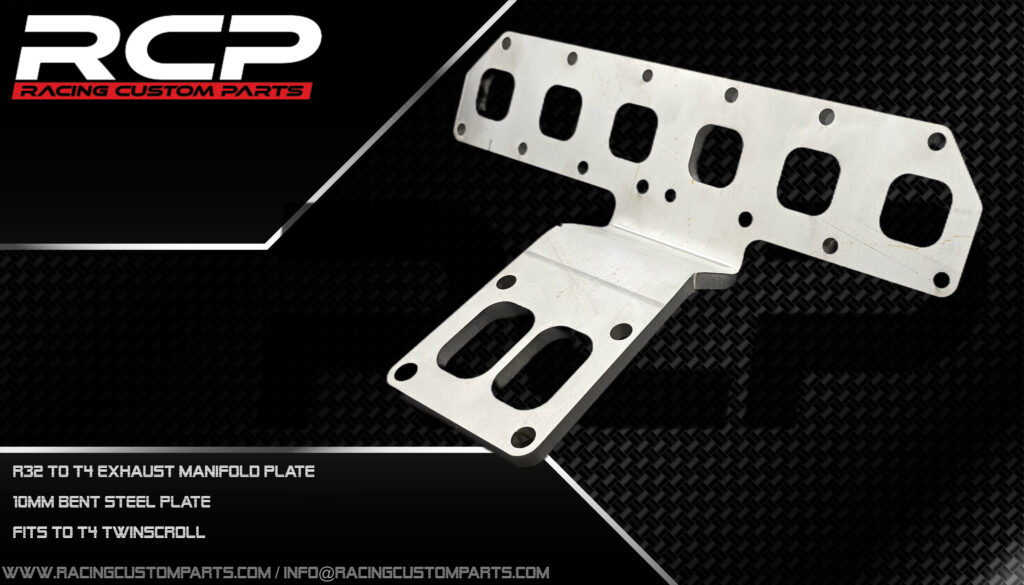R32 3,2 v6 audi vw stainless steel exhaust plate billet cnc racing custom parts turbo t4 twinscroll exhaust manifold plate