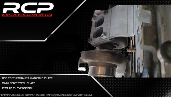 R32 3,2 v6 audi vw stainless steel exhaust plate billet cnc racing custom parts turbo t4 twinscroll exhaust manifold plate