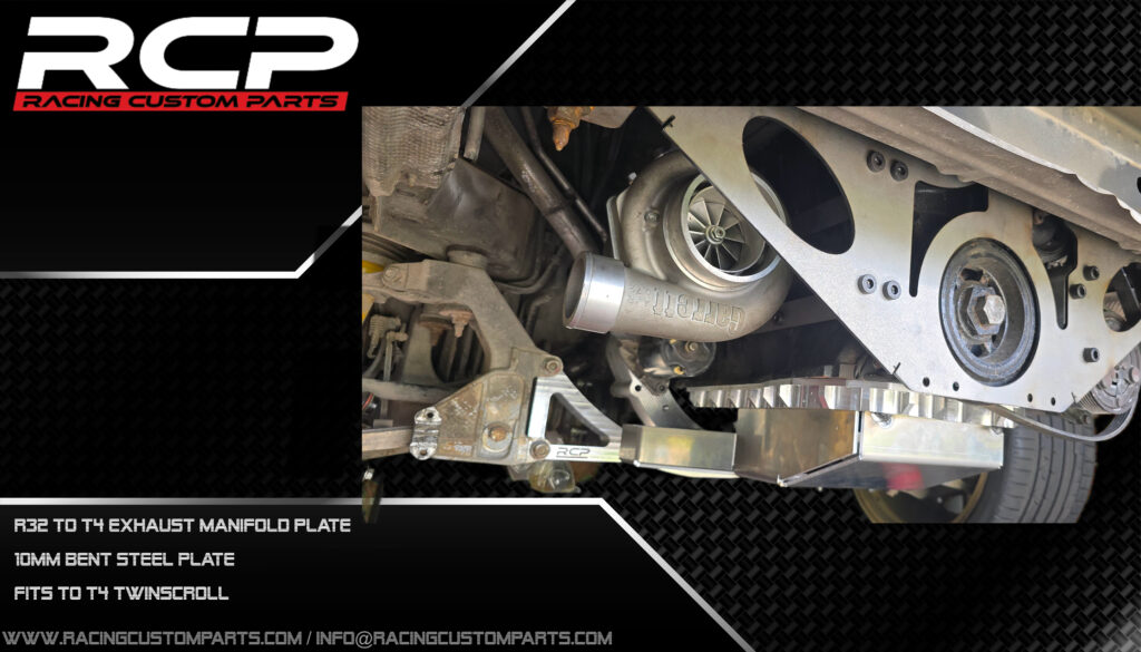 R32 3,2 v6 audi vw stainless steel exhaust plate billet cnc racing custom parts turbo t4 twinscroll exhaust manifold plate