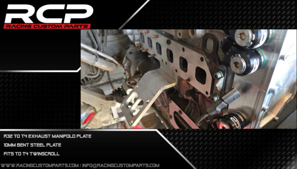 R32 3,2 v6 audi vw stainless steel exhaust plate billet cnc racing custom parts turbo t4 twinscroll exhaust manifold plate