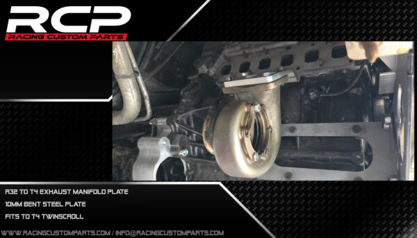 R32 3,2 v6 audi vw stainless steel exhaust plate billet cnc racing custom parts turbo t4 twinscroll exhaust manifold plate