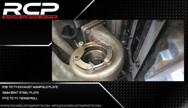 R32 3,2 v6 audi vw stainless steel exhaust plate billet cnc racing custom parts turbo t4 twinscroll exhaust manifold plate