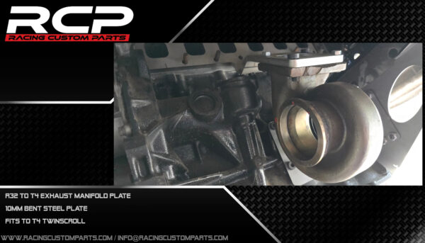 R32 3,2 v6 audi vw stainless steel exhaust plate billet cnc racing custom parts turbo t4 twinscroll exhaust manifold plate