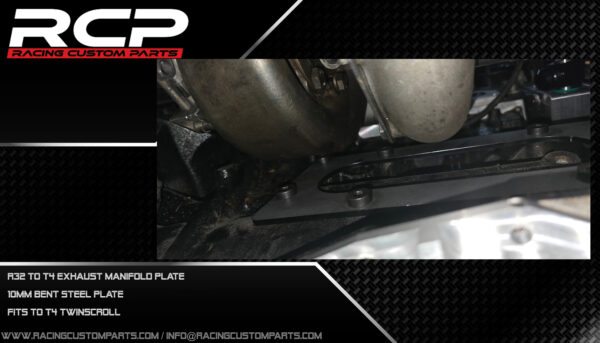 R32 3,2 v6 audi vw stainless steel exhaust plate billet cnc racing custom parts turbo t4 twinscroll exhaust manifold plate