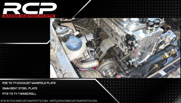 R32 3,2 v6 audi vw stainless steel exhaust plate billet cnc racing custom parts turbo t4 twinscroll exhaust manifold plate