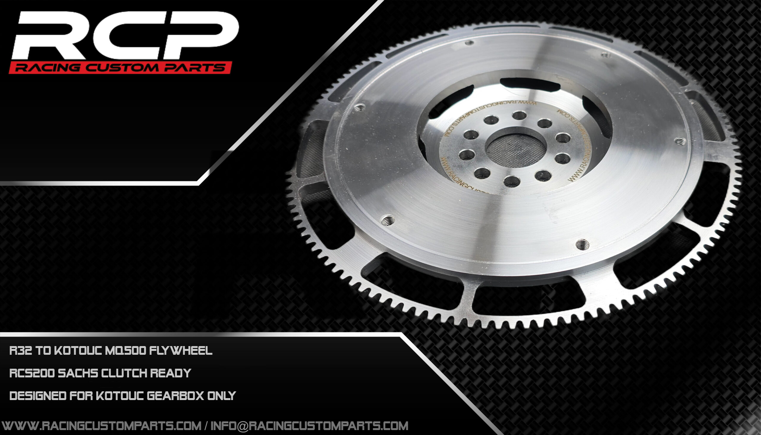 Flywheel VW R32/VR6 Engines + KOTOUC Gearbox only MQ500 RCS200 kotouc billet sequential gearbox flywheel r32 vr6 r36 mq500 billet cnc racing custom parts rcp 6 speed maunal gearbox tilton clutch 2,5tfsi audi ttrs cepa daza dnwa 5cylinder 5zylinder rcs200 sachs performance