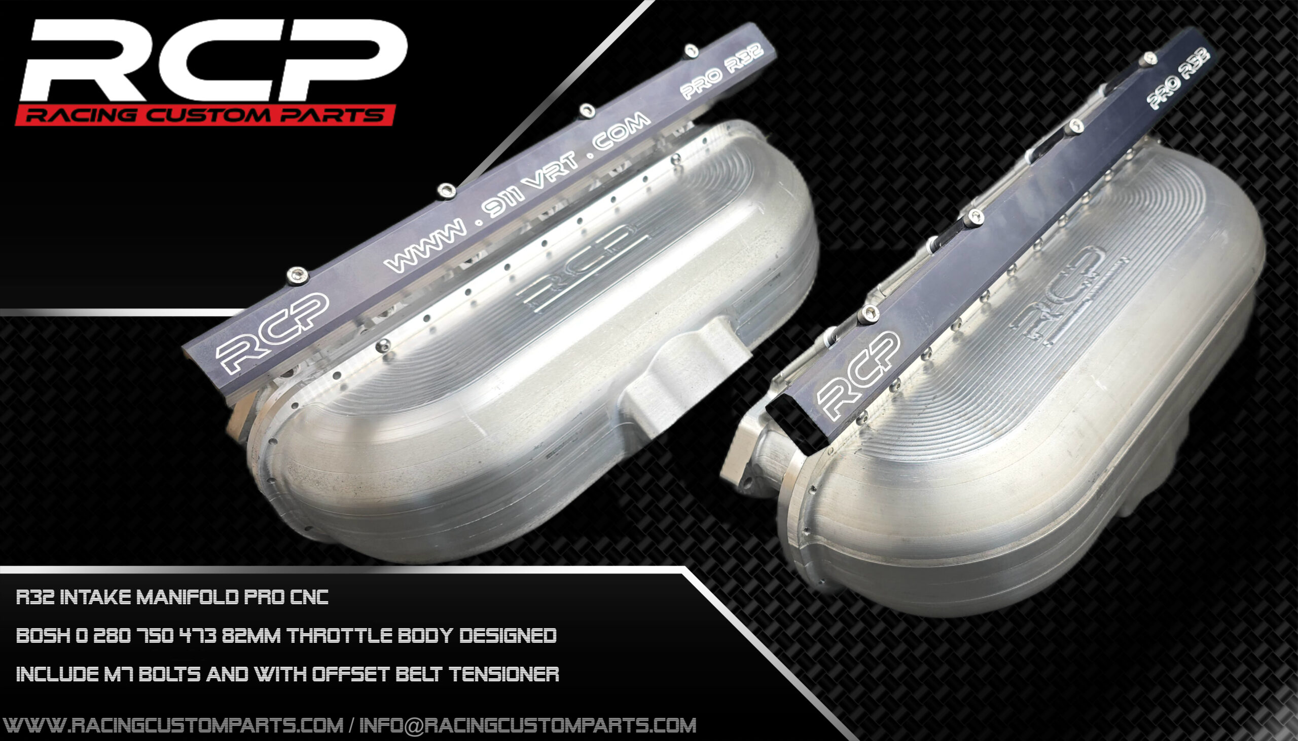 R32 3,2 V6 Audi/VW Custom Billet Cnc Intake Manifold PROII r32 intake manifold billet cnc turbo 1000hp best manifold big manifold rcp racing custom parts dragracing racing vr6 r36 longitudinal swap porsche 911 porsche 996 vr6 intake manifold pro r30 turbo