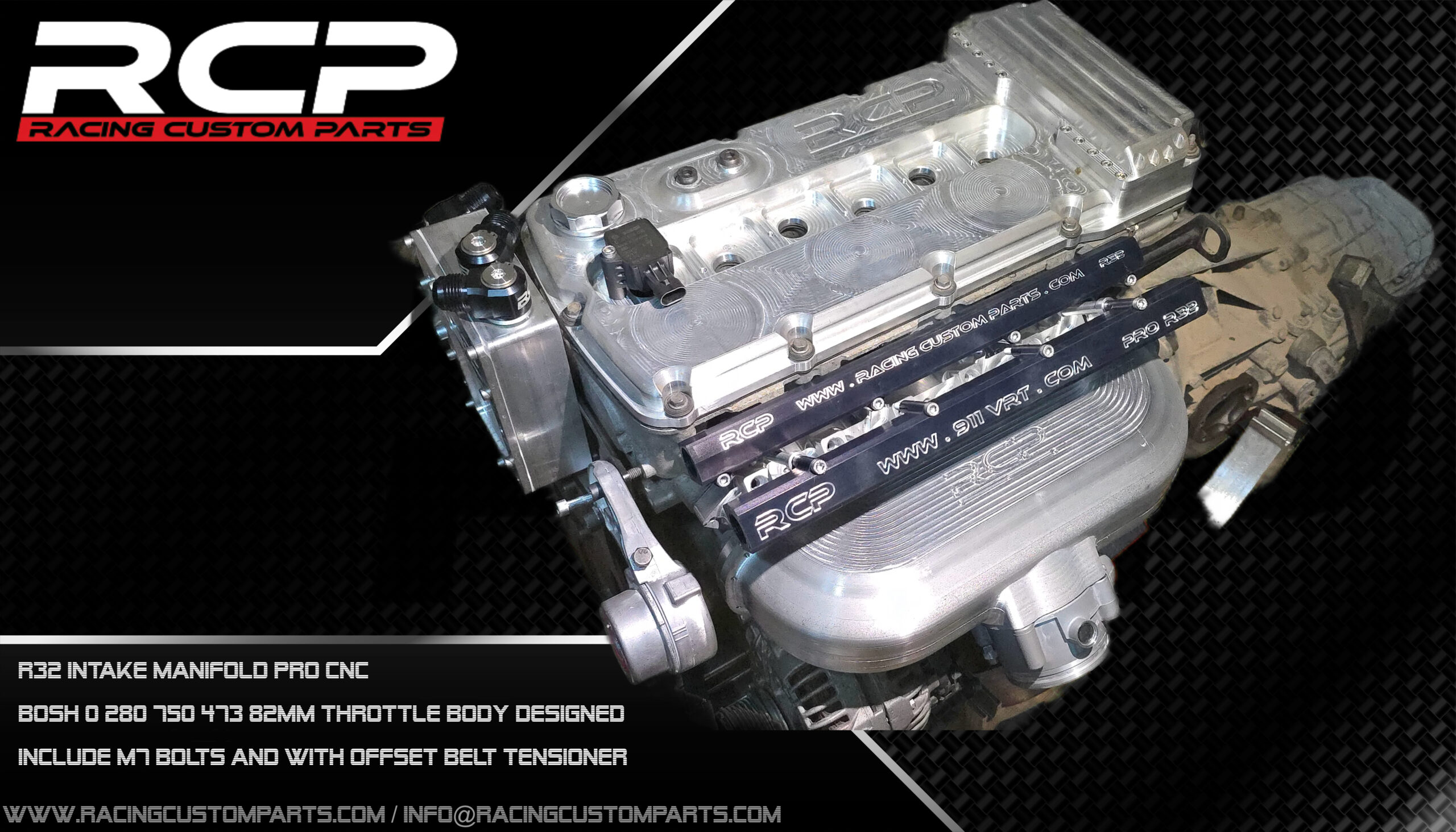 R32 3,2 V6 Audi/VW Custom Billet Cnc Intake Manifold PROII r32 intake manifold billet cnc turbo 1000hp best manifold big manifold rcp racing custom parts dragracing racing vr6 r36 longitudinal swap porsche 911 porsche 996 vr6 intake manifold pro r30 turbo