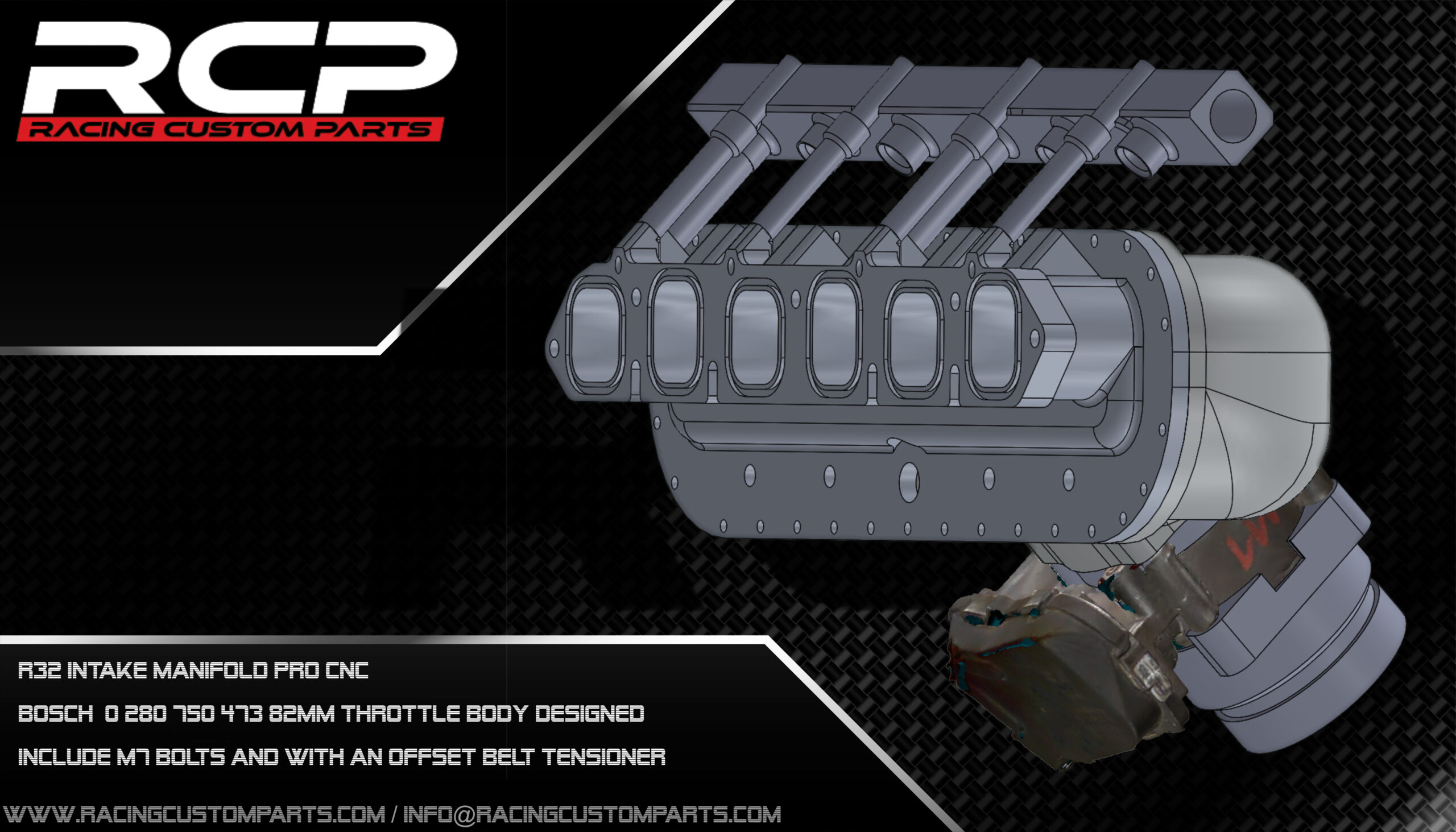 R32 3,2 V6 Audi/VW Custom Billet Cnc Intake Manifold PROII r32 intake manifold billet cnc turbo 1000hp best manifold big manifold rcp racing custom parts dragracing racing vr6 r36 longitudinal swap porsche 911 porsche 996 vr6 intake manifold pro r30 turbo