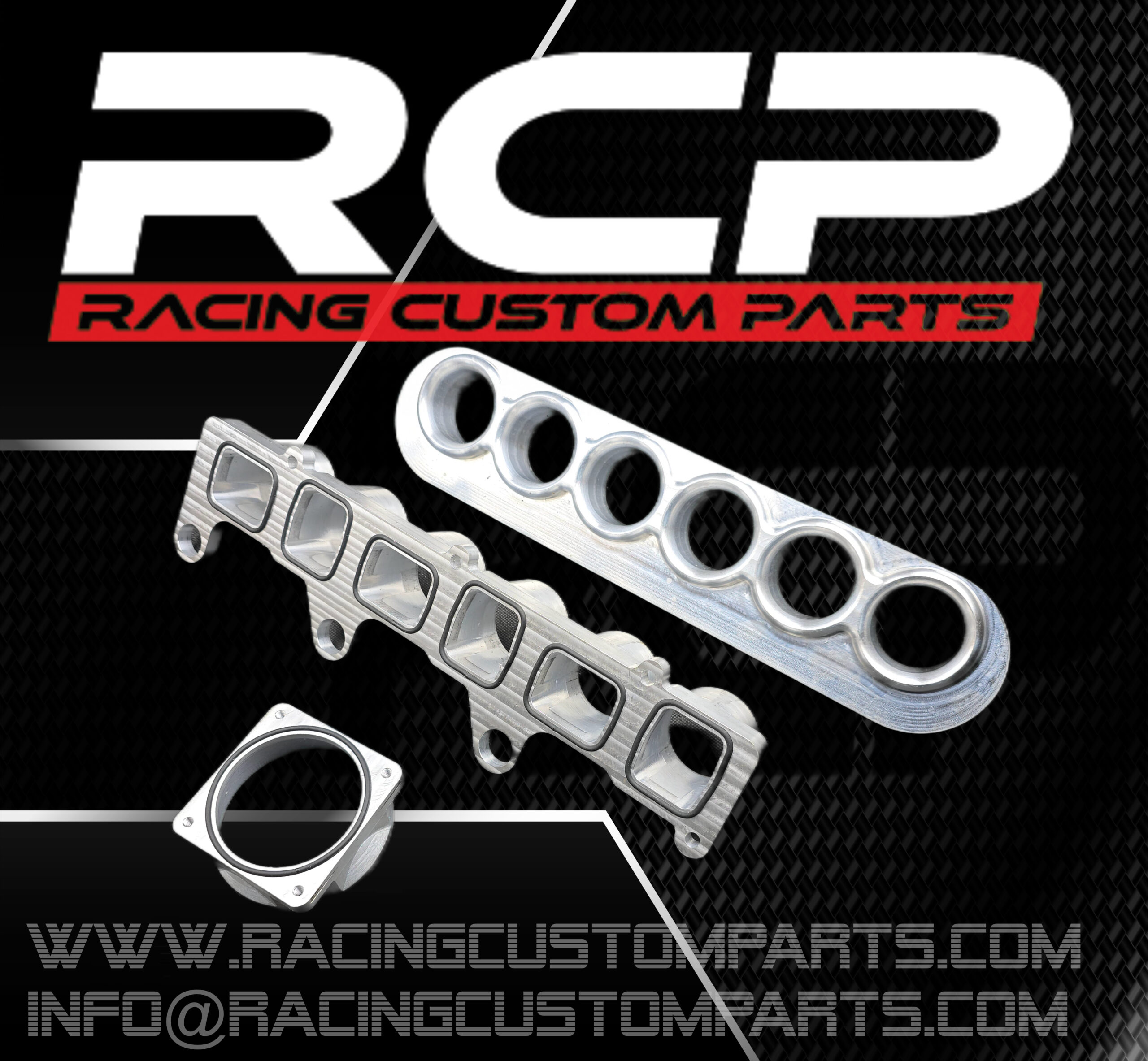 R36 3.6V6 Audi/VW Engine Custom Intake Manifold plates set 2 r32 audi vw turbo 3,2v6 r30 intake manifold parts additional fuel rail system injectors rcp racing custom parts
