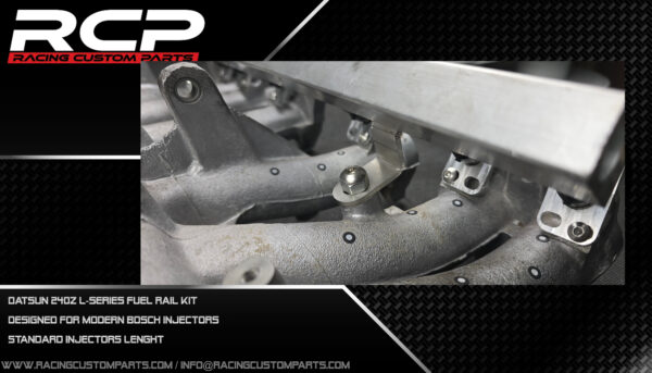 Datsun 240Z L-Series fuel rail set (long bosch injectors) billet cnc datsun datsun 240z datsun 260z datsun intake datsun lseries datsun manifold failady l-series l-series intake manifold l-series turbo lseries racing custom parts fuel rail injectors