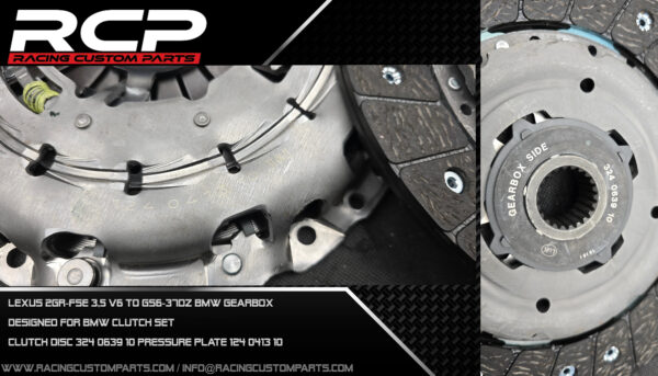 Lexus 2GR-FSE to GS6-37DZ adapter set lexus 2gr-fse 3,5 v6 engine swap toyota turbo bmw gearbox drift gs637dz rcp racing custom parts oil pan oil sump custom oil pan bmw gearbox gs6-37dz adapter plate adaptor spacer flywheel custom flyhweel